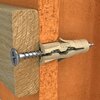 Rawlplug Wall Anchor, 1-1/4" L, Polypropolyne/Recyled Timber, 96 PK R-U0-1/4-96-TB